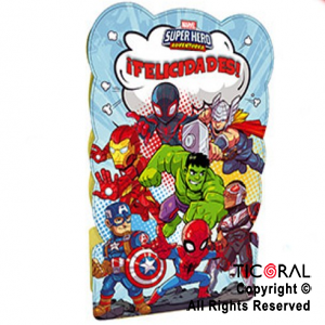 SUPER HEROES PIATA CARTON x 1